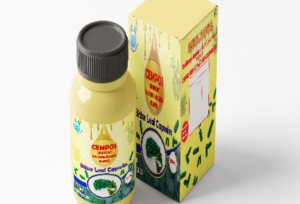 A bottled item pictured in the brochure nature-based products section.